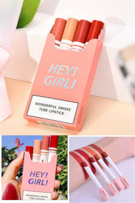 Hey Girl Cigarette Lipsticks 4 pcs pack