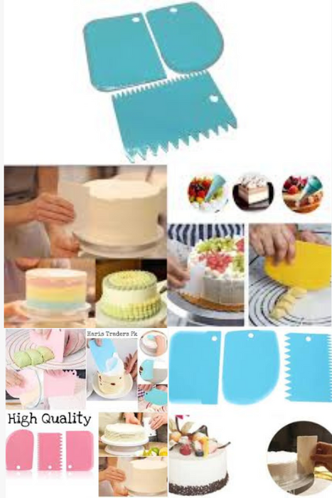 3-Piece DIY Cake Scraper Set